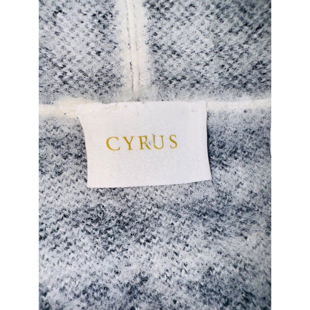Houndstooth Long Open Soft FleCardigan Sweater By Cyrus Black White - Medium Siz - Picture 6 of 11